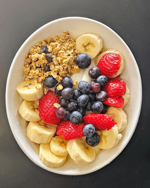 Healthy Poshy Ogi Bowl with Fruits & Granola
